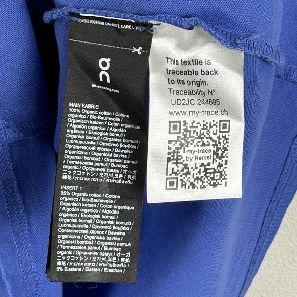 On Cloud On-T T Shirt Organic Cotton Blue Size Large Men's Performance Light - Picture 5 of 6